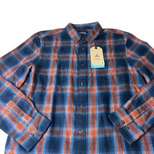 Prana NWT Men's Dolberg Plaid Button-Down Flannel Size Small Shirt